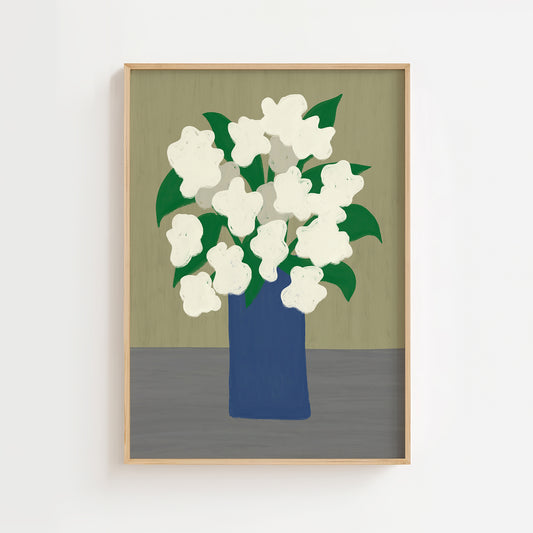 White Flowers in Vase